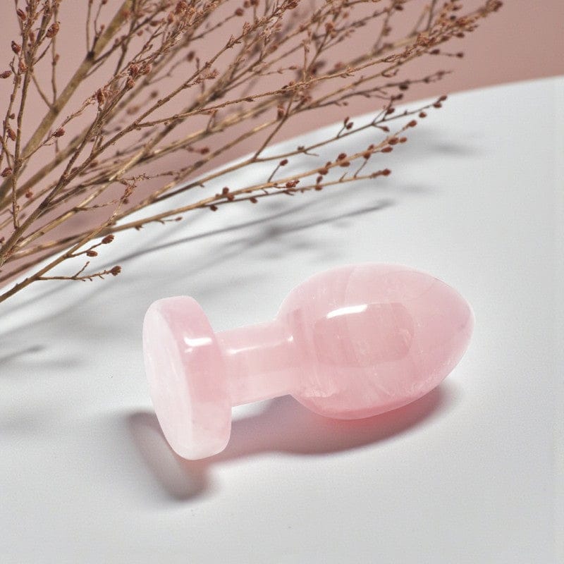 Rose Quartz Crystal Butt Plug for Anal Play Rose Quartz Crystal Butt Plug for Anal Play