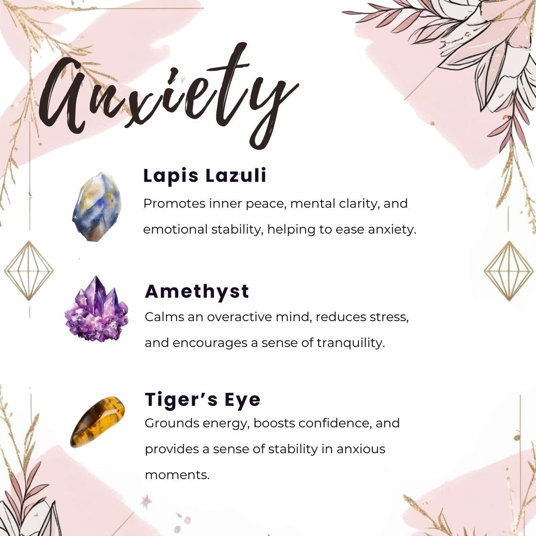 Anxiety Gaiae Crystal keyrins for Intentions 