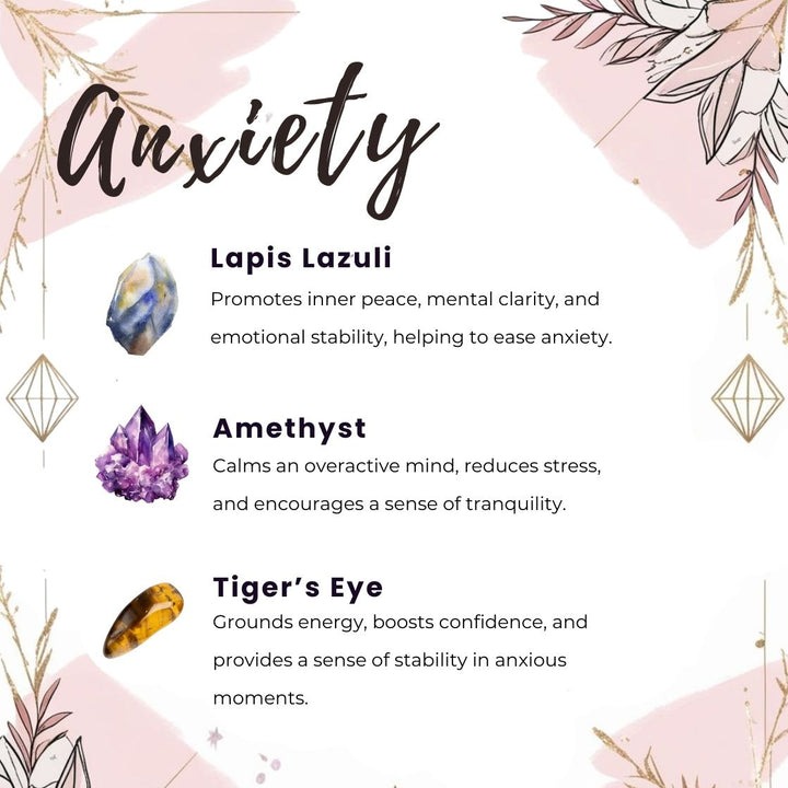 Anxiety Gaiae Crystal keyrins for Intentions 