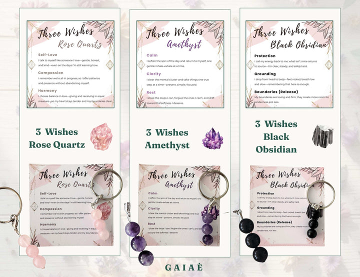 Gaiae Crystal keyrins for Intentions 