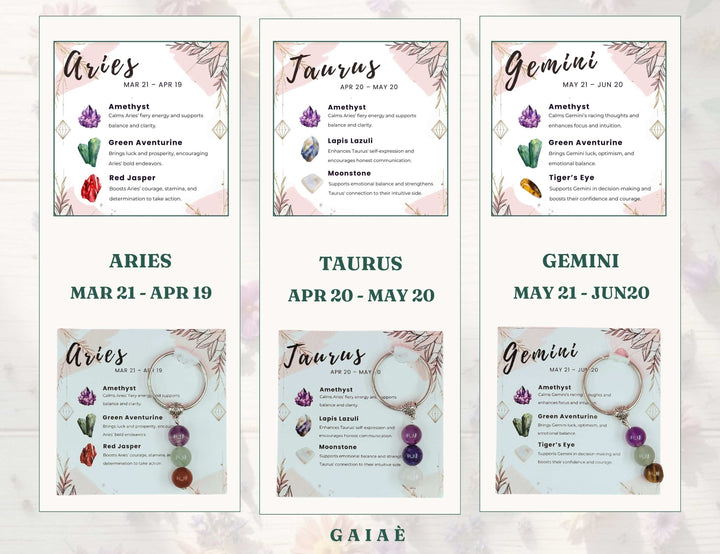 Crystal Zodiac Key Rings