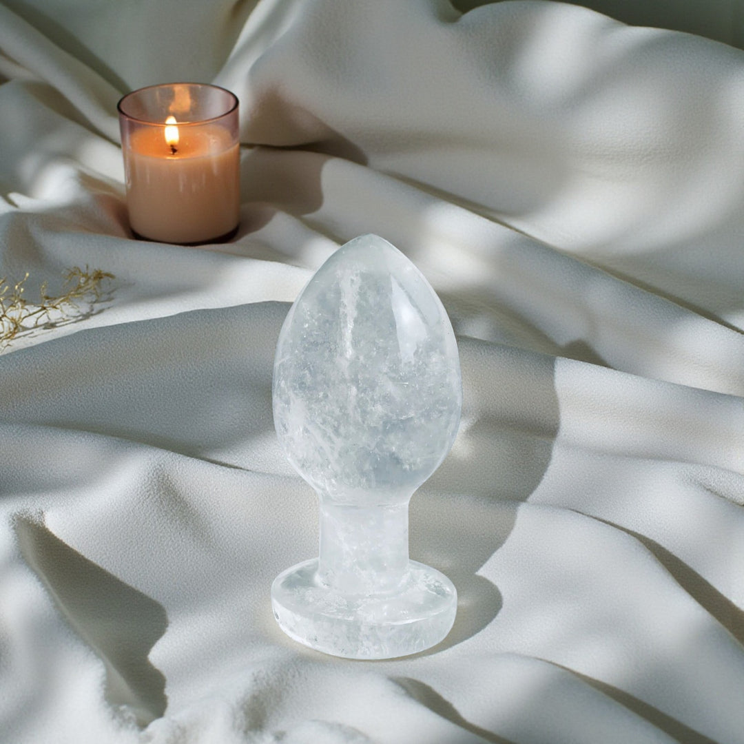 Clear Quartz Crystal Butt Plug