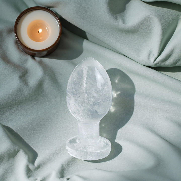 Clear Quartz Crystal Butt Plug