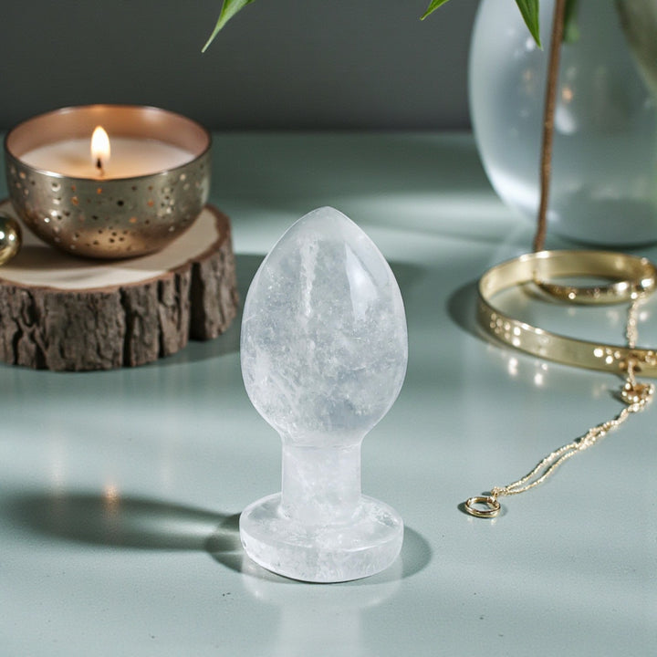 Clear Quartz Crystal Butt Plug