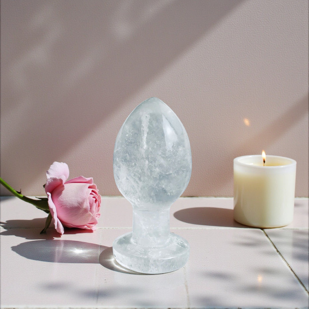 Clear Quartz Crystal Butt Plug