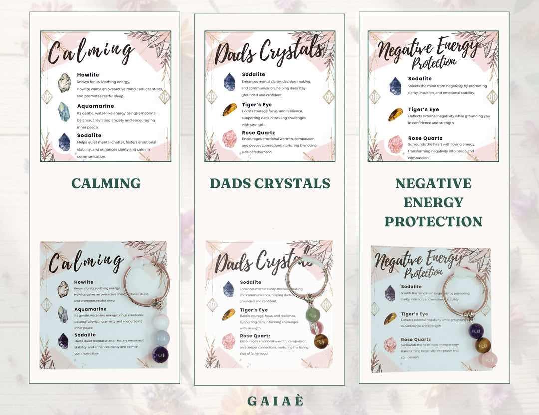 Gaiae Crystal keyrins for Intentions 