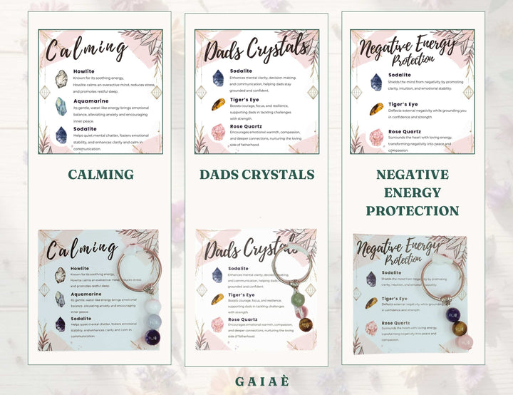 Gaiae Crystal keyrins for Intentions 
