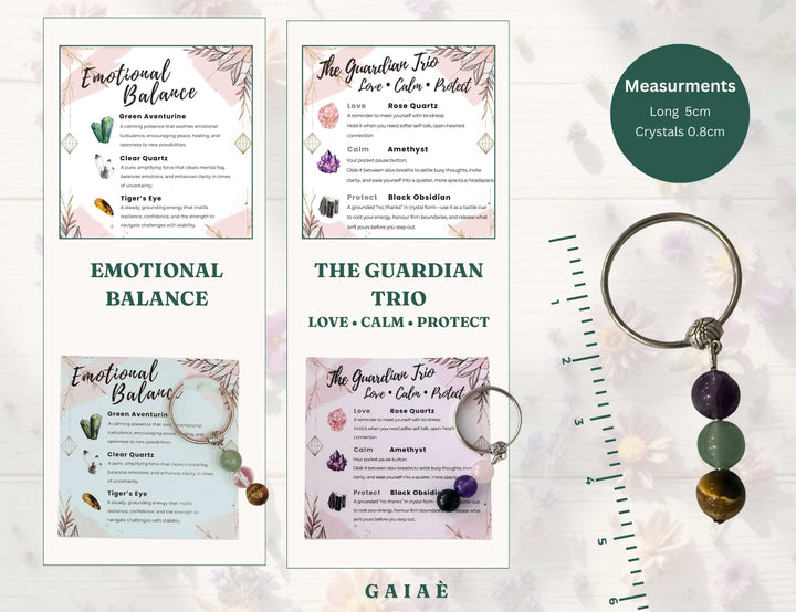 Gaiae Crystal keyrins for Intentions 