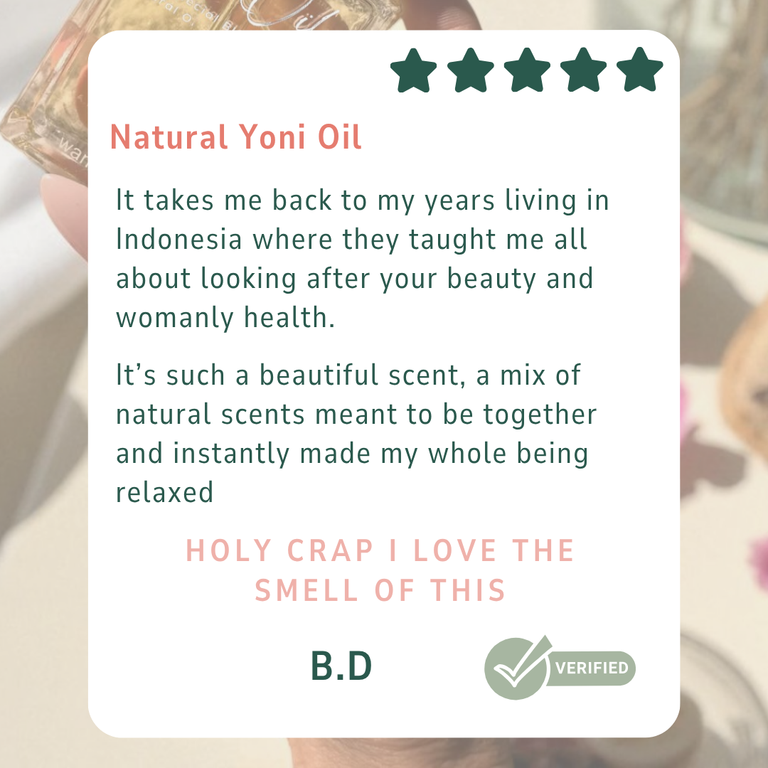 Holy crap I LOVE the smell of this. 

It takes me back to my years living in Indonesia where they taught me all about looking after your beauty and womanly health.

It’s such a beautiful scent, a mix of natural scents meant to be together and instantly made my whole being relaxed