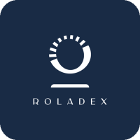 Roladex logo on a dark blue background Gaiae Homepage 