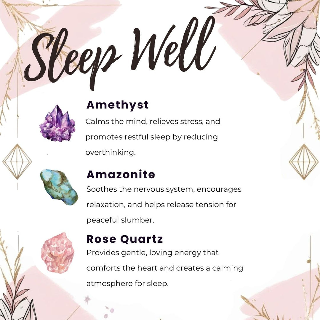 Gaiae Crystal keyring for intentions sleepwell