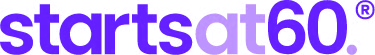Text 'starts at 60. logo in purple on a white background Gaiae Homepage 