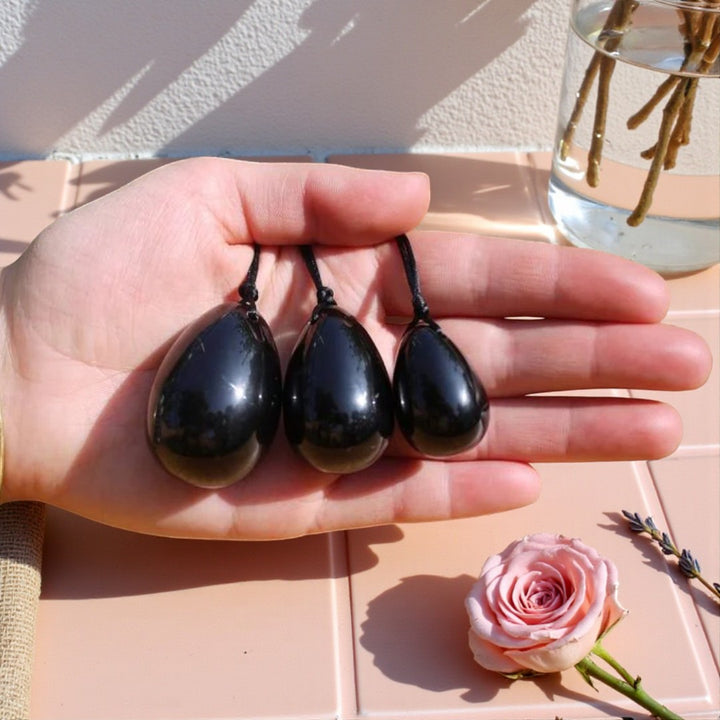 Black Obsidian Yoni Eggs - Wands of Lust Co