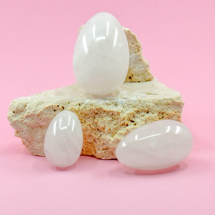 Clear Quartz Yoni Eggs - Wands of Lust Co
