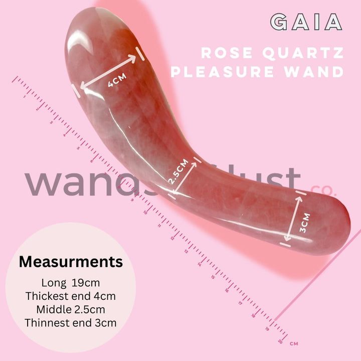 Gaia Rose Quartz Wand - Wands of Lust Co