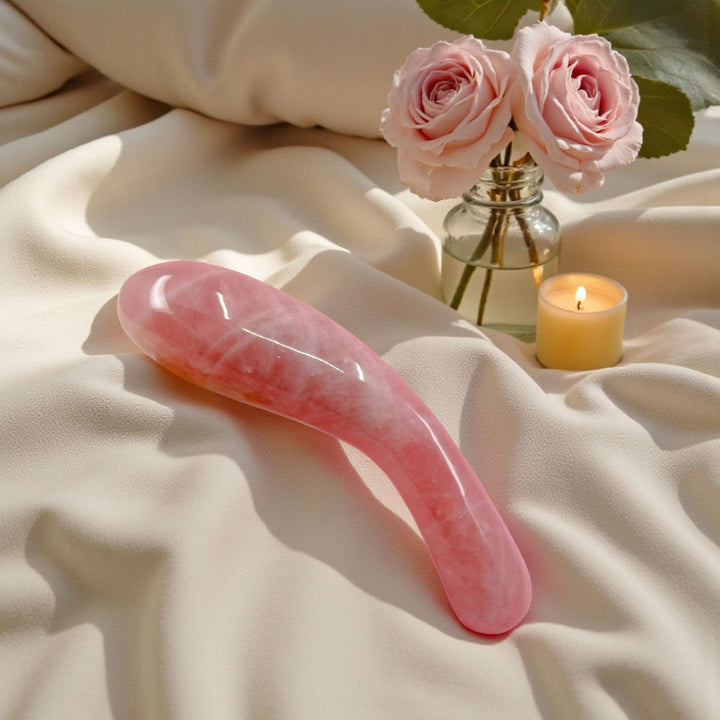 Gaia Rose Quartz Wand - Wands of Lust Co