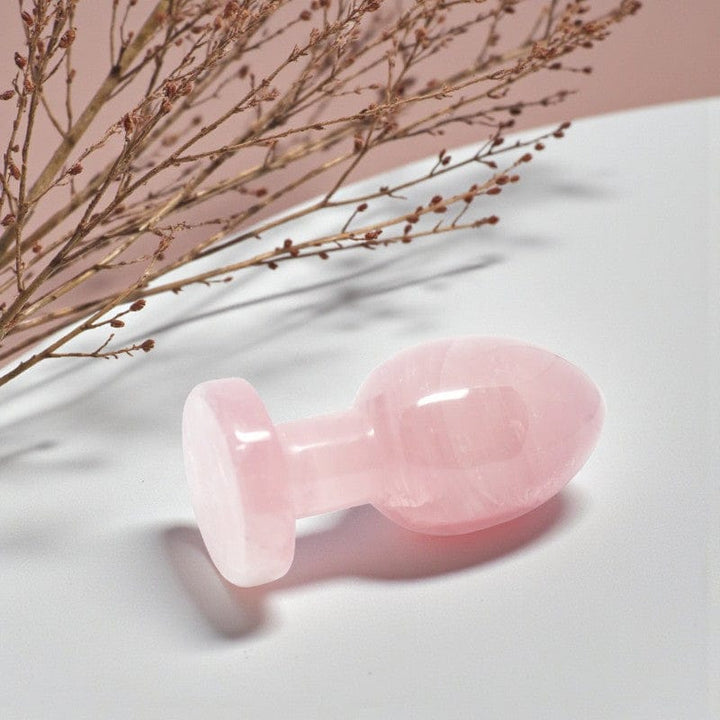 Gaiae Anal Play Rose Quartz Crystal Butt Plug