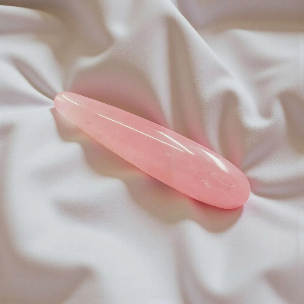 Gaiae Rose Quartz Yoni Wand • Crystal Pleasure Wand • Aphrodite • Love • Healing • Self-Devotion