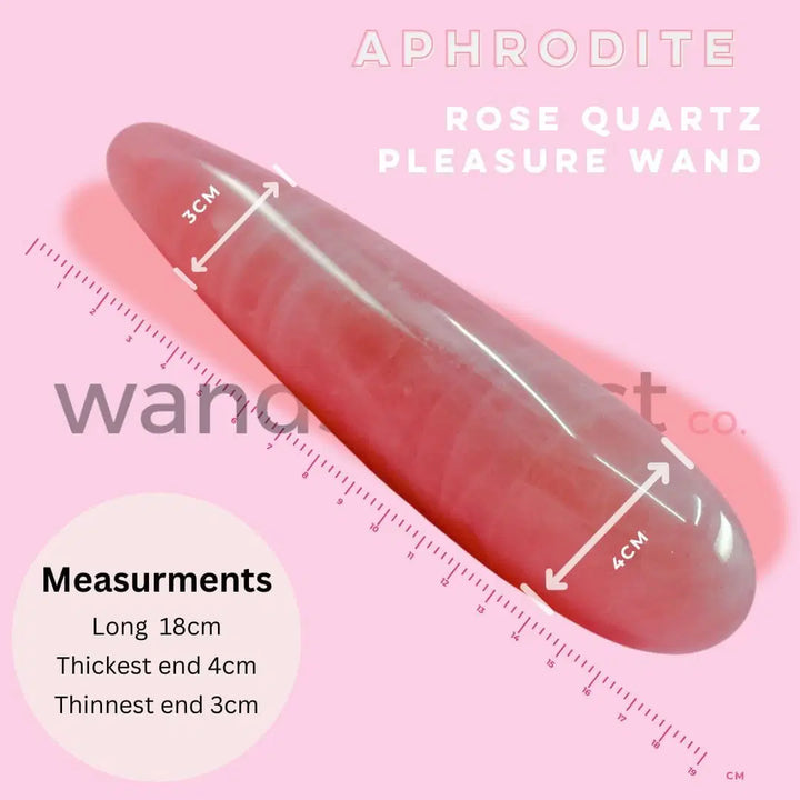 Gaiae Rose Quartz Yoni Wand • Crystal Pleasure Wand • Aphrodite • Love • Healing • Self-Devotion