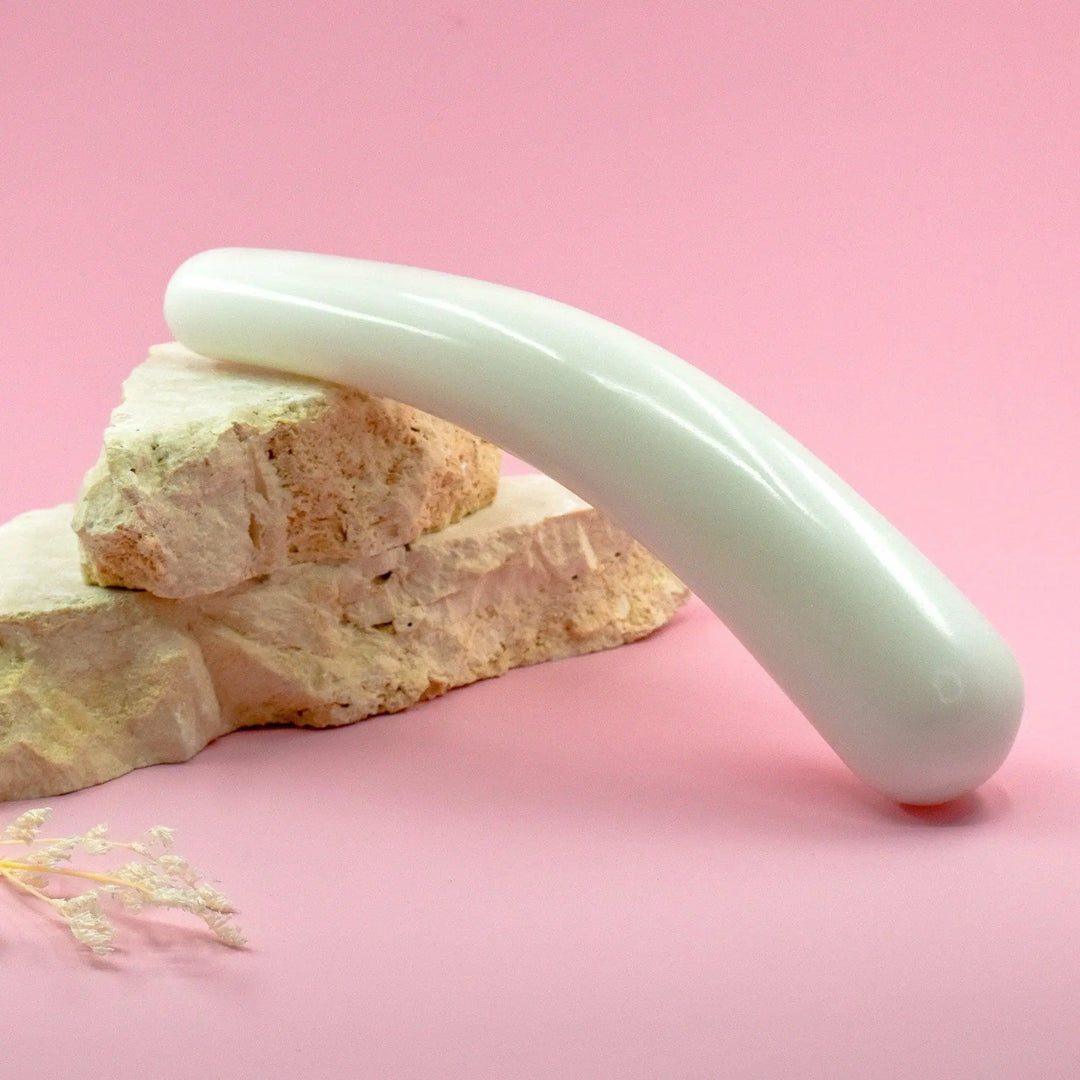 White Jasper Crystal Wand • Dildo • Pleasure • Wand • Crown Chakra • Australia • Athena • Purity • Clarity • Alignment • Gaiae
