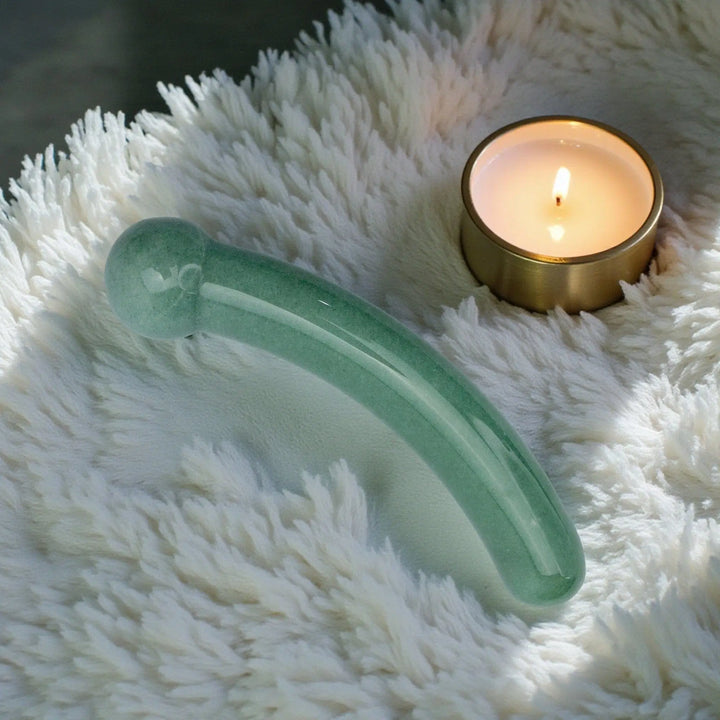 Green Aventurine Crystal Wand • Pleasure • Dildo • Heart Chakra • Australia • Aurora • Green light to Growth • Abundance •.Healing— Growth & Heart Expansion • Gaiae