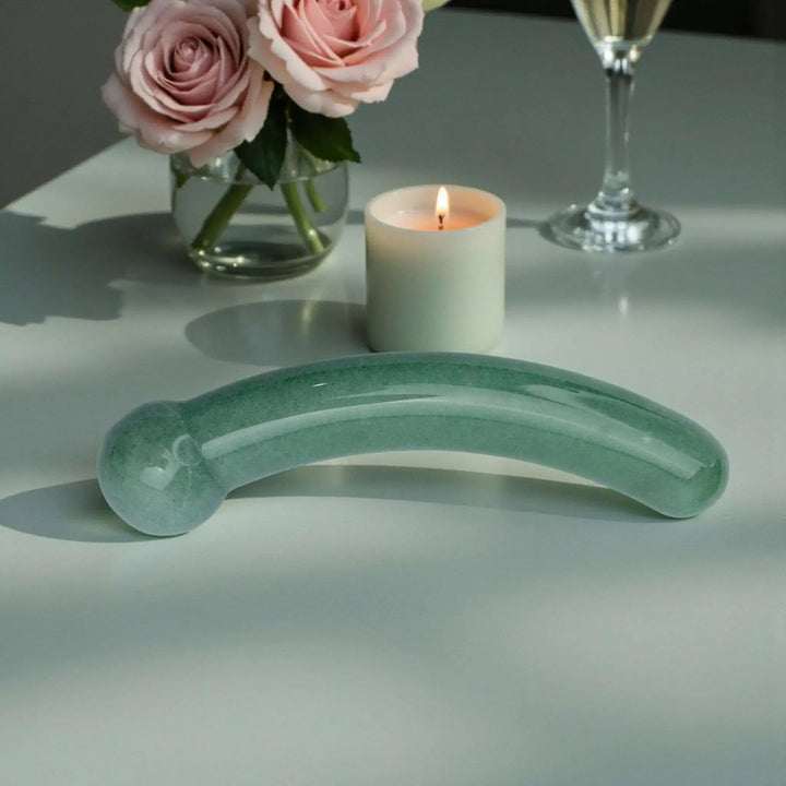 Green Aventurine Crystal Wand • Pleasure • Dildo • Heart Chakra • Australia • Aurora • Green light to Growth • Abundance •.Healing— Growth & Heart Expansion • Gaiae