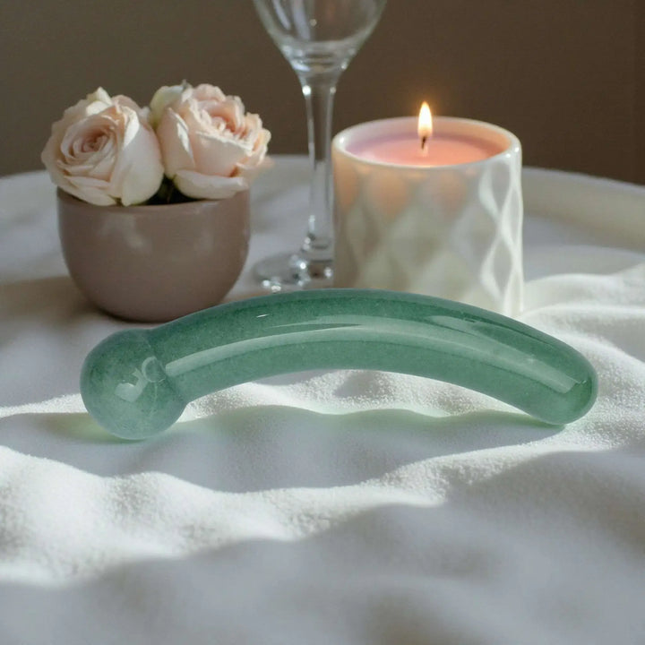 Green Aventurine Crystal Wand • Pleasure • Dildo • Heart Chakra • Australia • Aurora • Green light to Growth • Abundance •.Healing— Growth & Heart Expansion • Gaiae