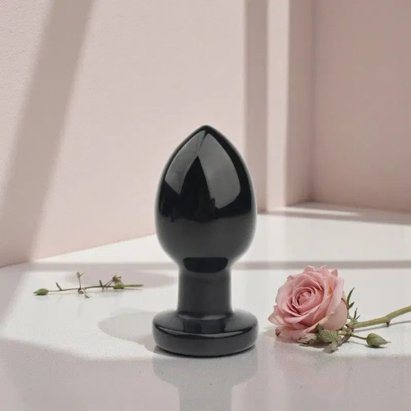Gaiae Black Obsidian Crystal Butt Plug • Anal Play