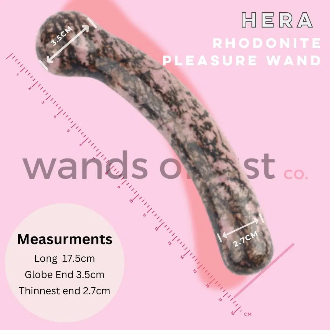 Rhodonite Crystal Wand • Pleasure • Dildo • Australia • Hera • Heart Healing • Emotional Clarity Gaiae
