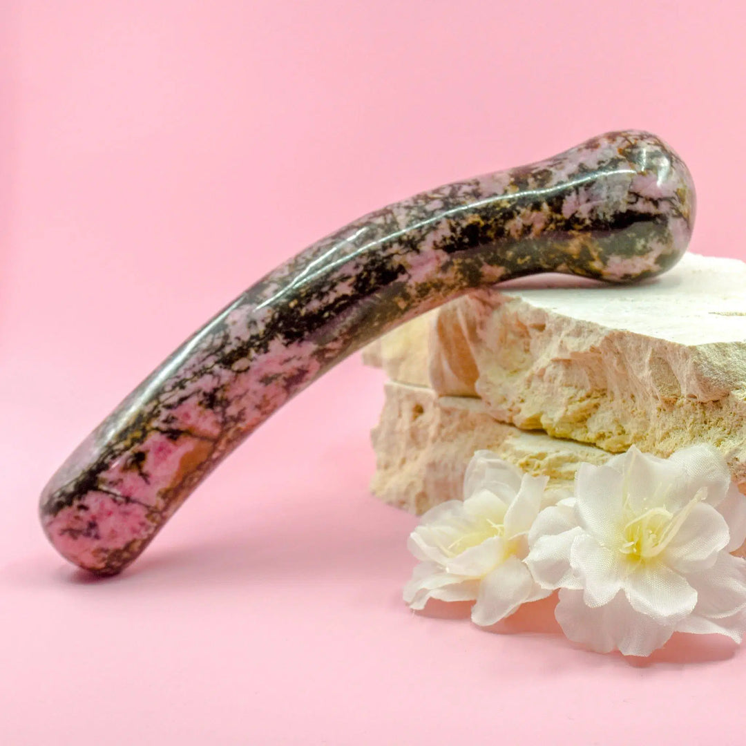 Rhodonite Crystal Wand • Pleasure • Dildo • Australia • Hera • Heart Healing • Emotional Clarity Gaiae