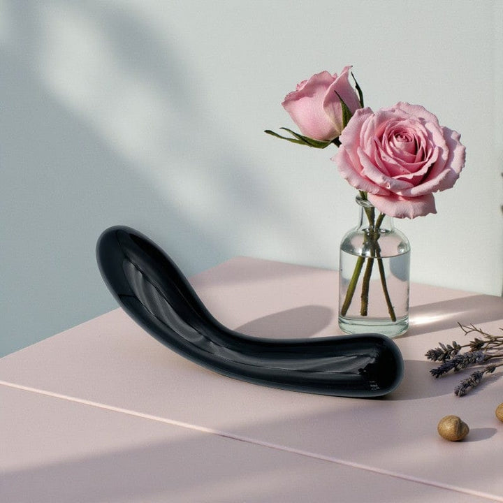 Gaiae Black Obsidian Curved Crystal Pleasure Wand • Hercules • Australia • Strength • Grounding