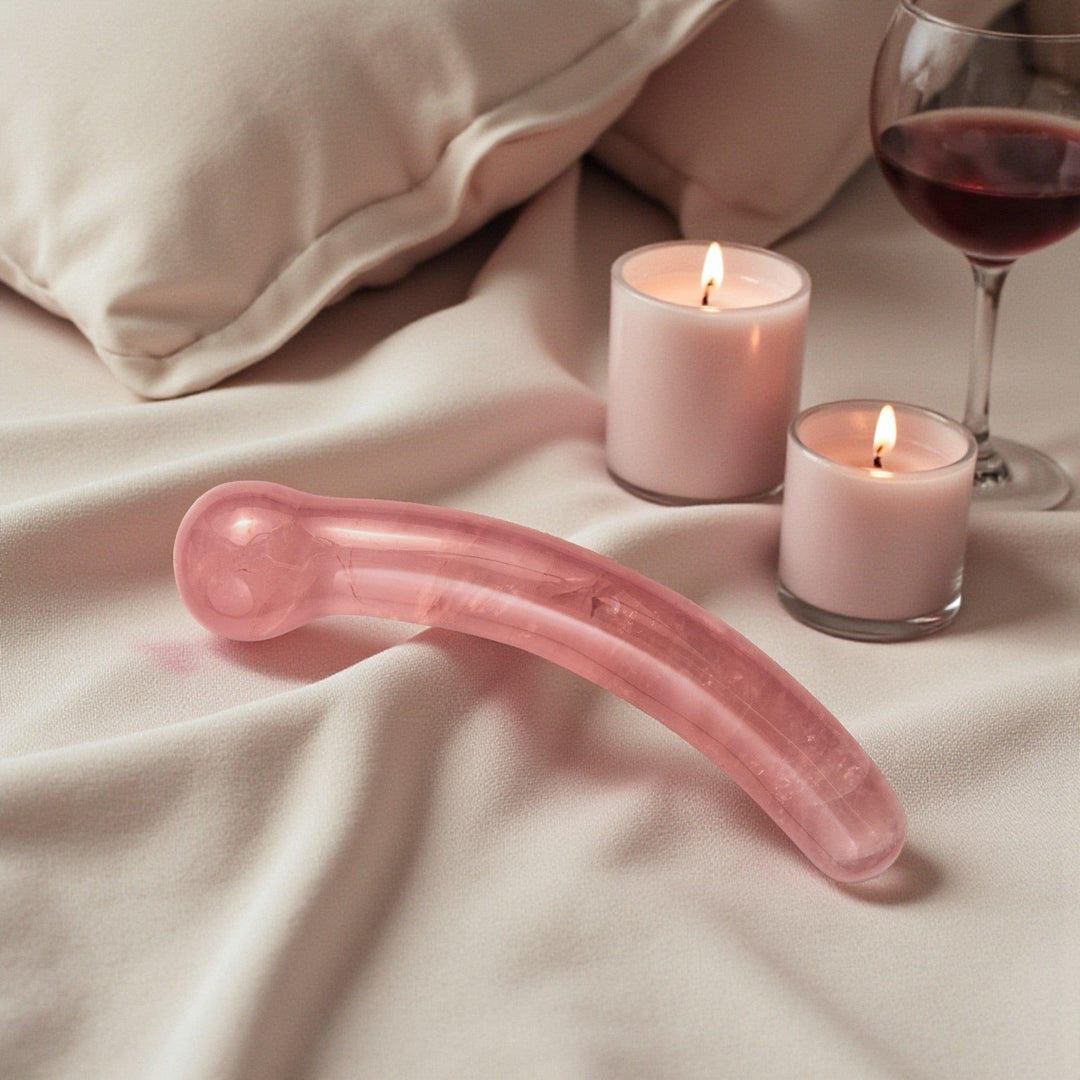 Rose Quartz Crystal Pleasure Wand • Yoni Wand • Dildo • Australia • Phoebe • Softness • Luminous Love • Gaiae