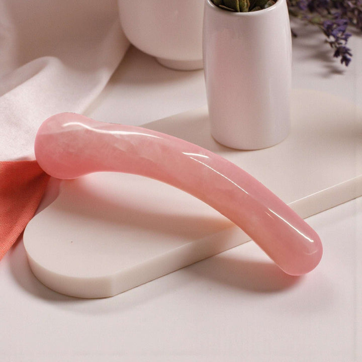 Rose Quartz Crystal Pleasure Wand • Yoni Wand • Dildo • Australia • Phoebe • Softness • Luminous Love • Gaiae