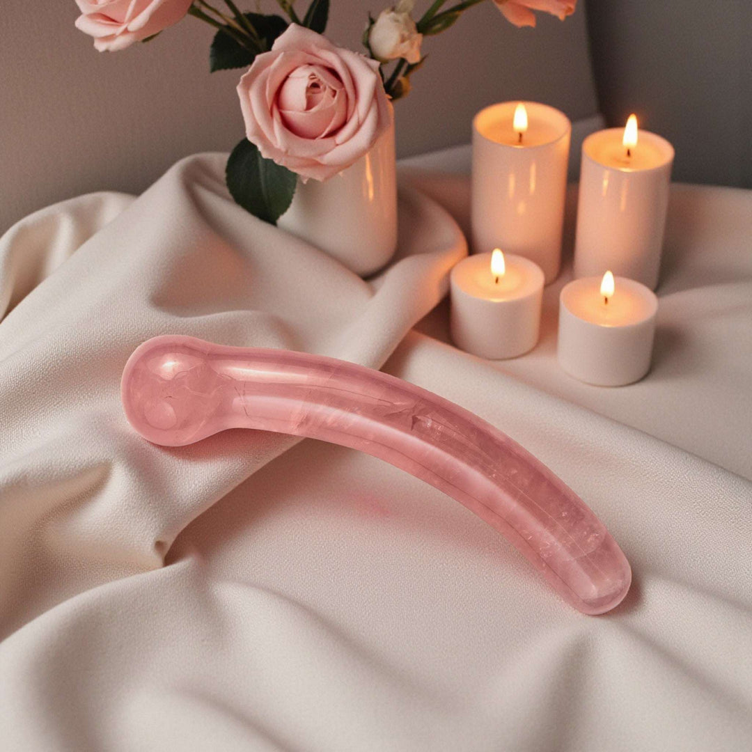 Rose Quartz Crystal Pleasure Wand • Yoni Wand • Dildo • Australia • Phoebe • Softness • Luminous Love • Gaiae