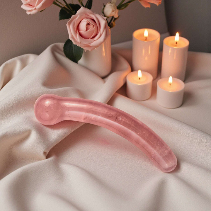 Rose Quartz Crystal Pleasure Wand • Yoni Wand • Dildo • Australia • Phoebe • Softness • Luminous Love • Gaiae