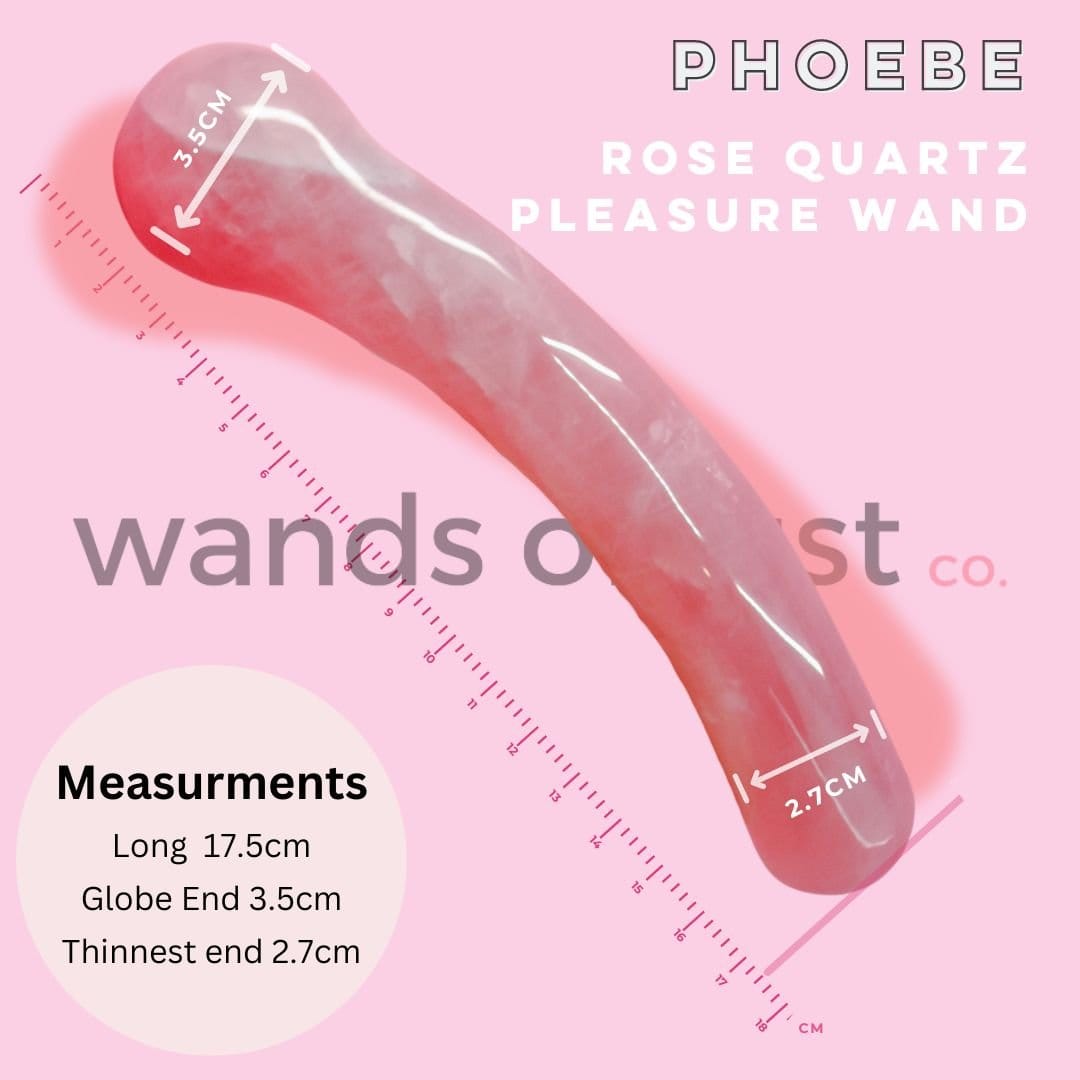 Rose Quartz Crystal Pleasure Wand • Yoni Wand • Dildo • Australia • Phoebe • Softness • Luminous Love • Gaiae