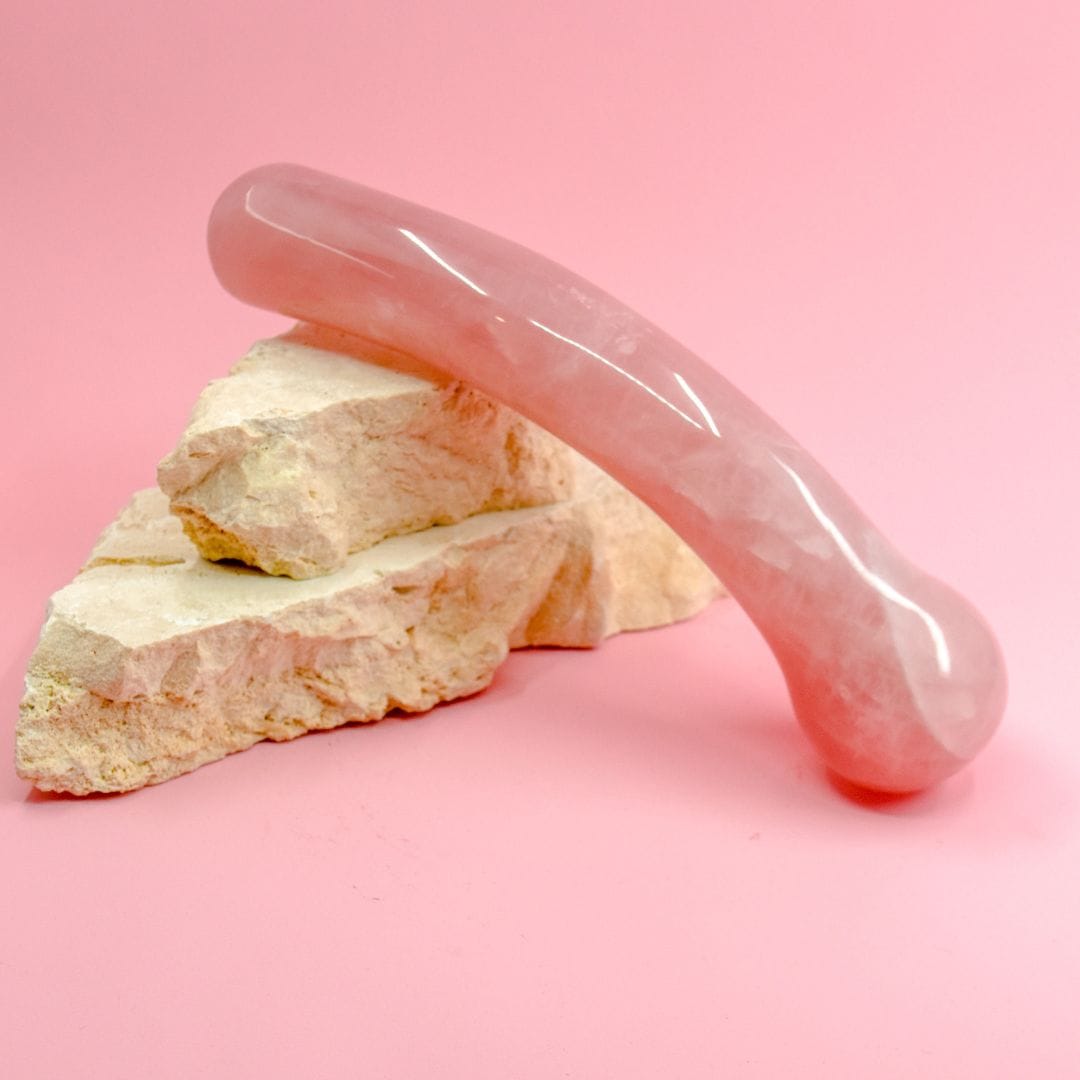 Rose Quartz Crystal Pleasure Wand • Yoni Wand • Dildo • Australia • Phoebe • Softness • Luminous Love • Gaiae