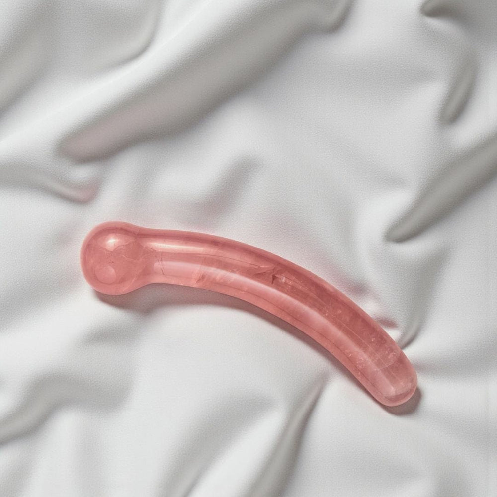 Rose Quartz Crystal Pleasure Wand • Yoni Wand • Dildo • Australia • Phoebe • Softness • Luminous Love • Gaiae