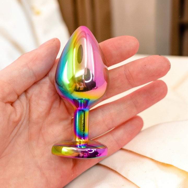Gaiae Heart Butt Plug Set • Rainbow Heart • Stainless Steel • Anal Play • Australia • Set Of 3