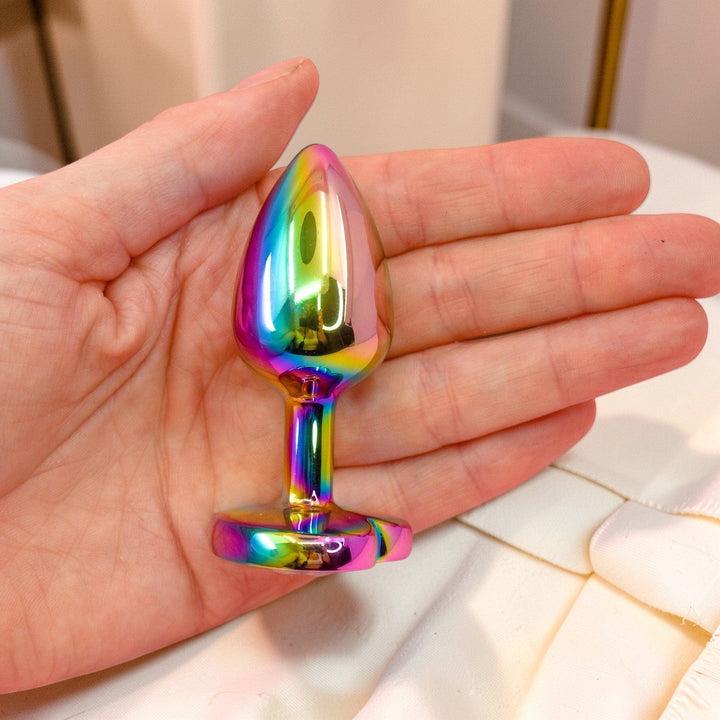 Gaiae Heart Butt Plug Set • Rainbow Heart • Stainless Steel • Anal Play • Australia • Set Of 3