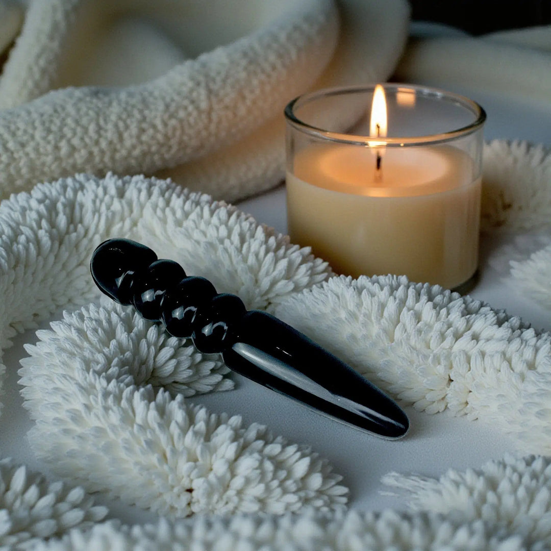 Gaiae Black Obsidian Crystal Pleasure Wand Zues Grounding Sacred Australia 🌟 Tantric Sacred Rituals