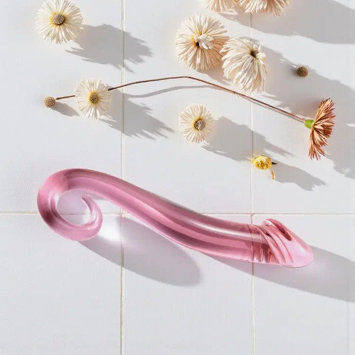 Gaiae Glass Curved Pleasure Wand • Dildo • Australia • Alex ✨ • For Deeper Exploration