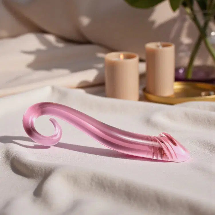 Gaiae Glass Curved Pleasure Wand • Dildo • Australia • Alex ✨ • For Deeper Exploration