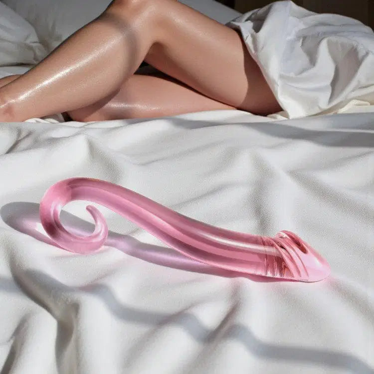 Gaiae Glass Curved Pleasure Wand • Dildo • Australia • Alex ✨ • For Deeper Exploration