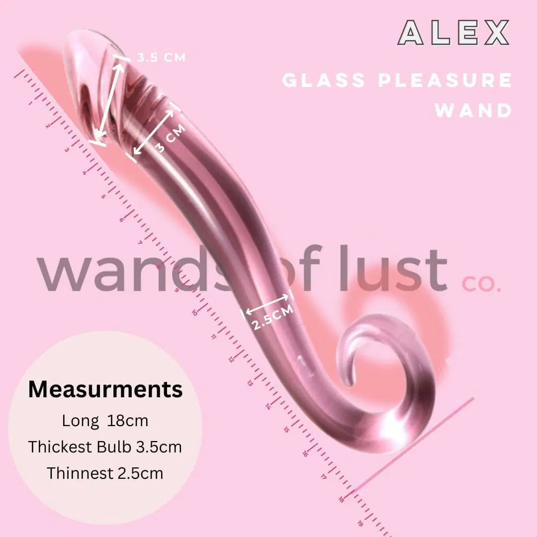 Gaiae Glass Curved Pleasure Wand • Dildo • Australia • Alex ✨ • For Deeper Exploration