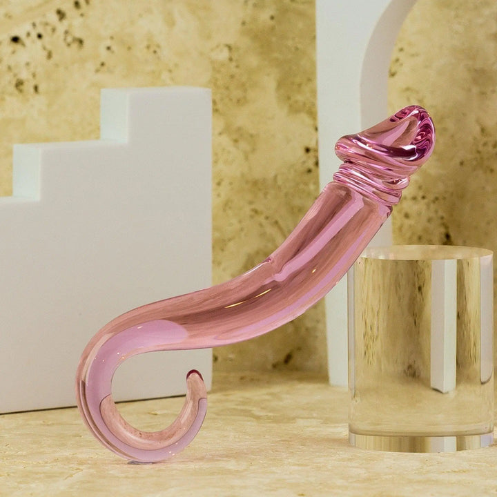 Gaiae Glass Curved Pleasure Wand • Dildo • Australia • Alex ✨ • For Deeper Exploration
