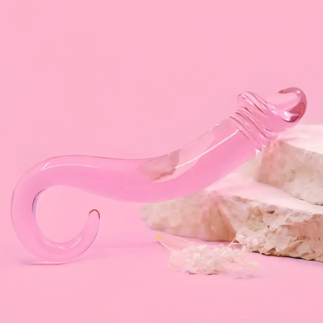 Gaiae Glass Curved Pleasure Wand • Dildo • Australia • Alex ✨ • For Deeper Exploration