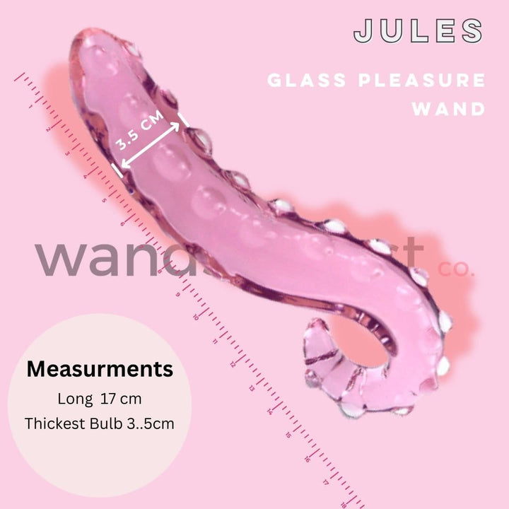 Gaiae Glass Wands  Ribbed Squirting Toy •  G-Spot • size guide