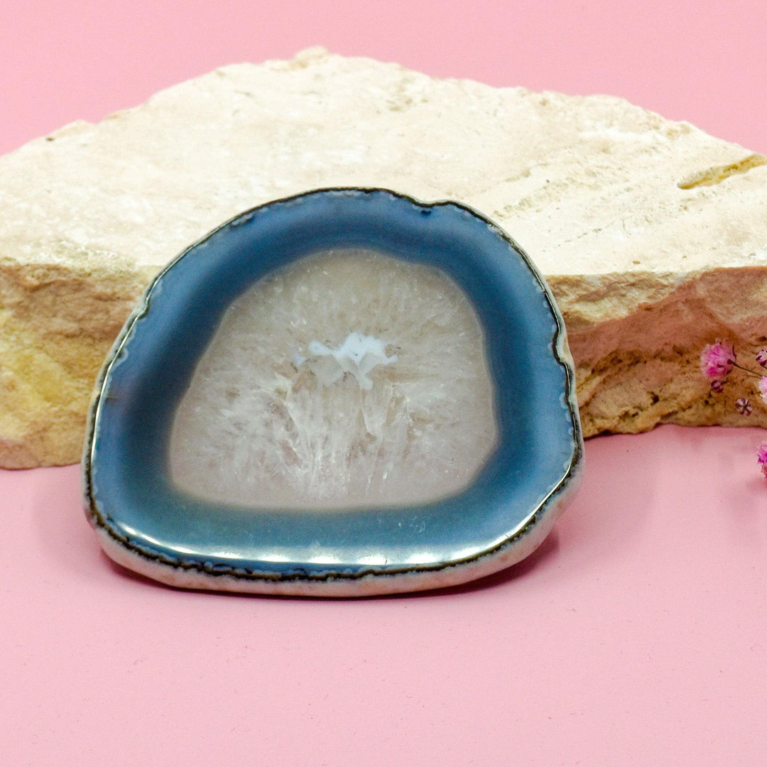 Gaiae Agate Slice Crystal Coaster Decor Altar