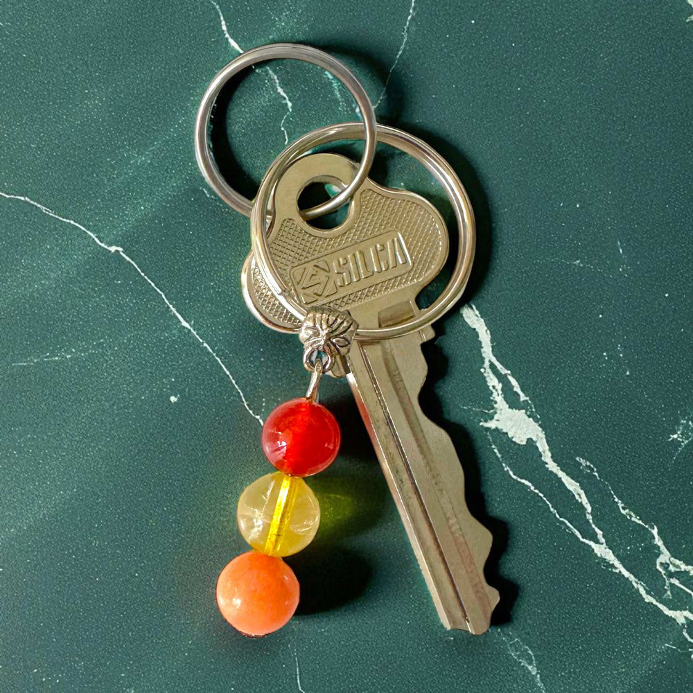 Gaiae Crystal Intention Key Ring • Keychain • Spiritual Gift under $10 • Manifestation Tool
